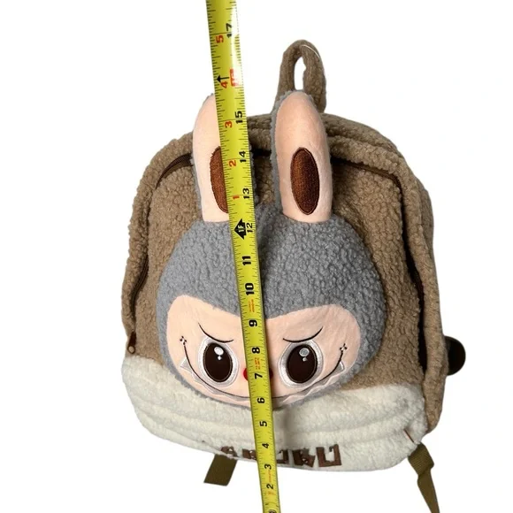 LABUBU Tan and Gray Women's Backpack